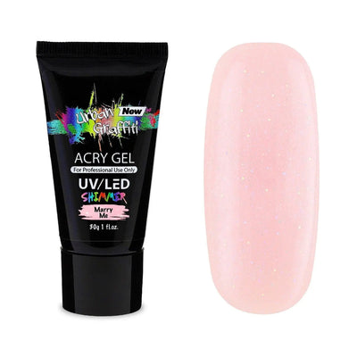Glitrende AcryGel - Marry Me 30g   Naio Nails