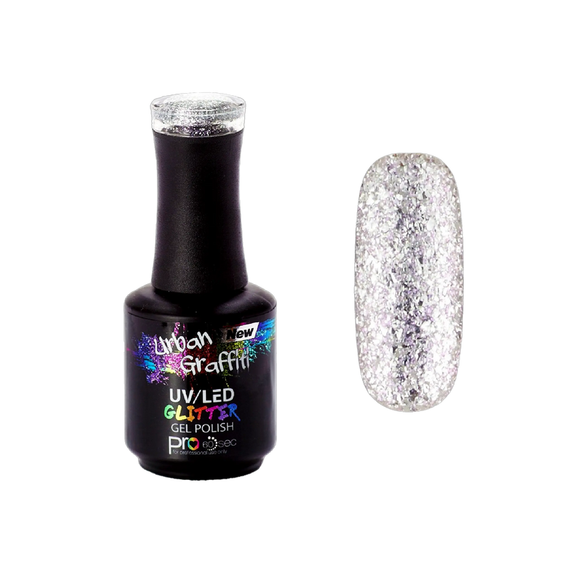 Artemis - UGGP-A0910 Urban Graffiti Silver Glitter Gel Polish 15ml