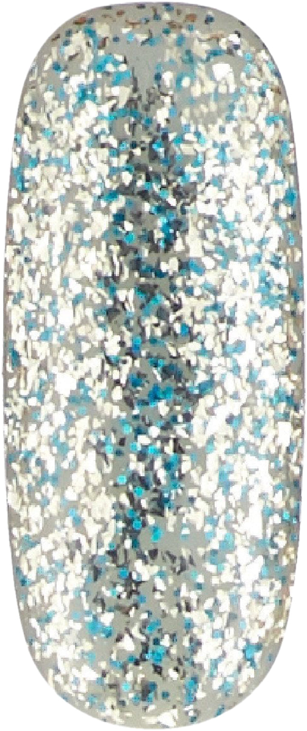 Winter Waterfall - UGGP-A0912 Urban Graffiti Blå og Sølv Glitter Gel Neglelak 15ml