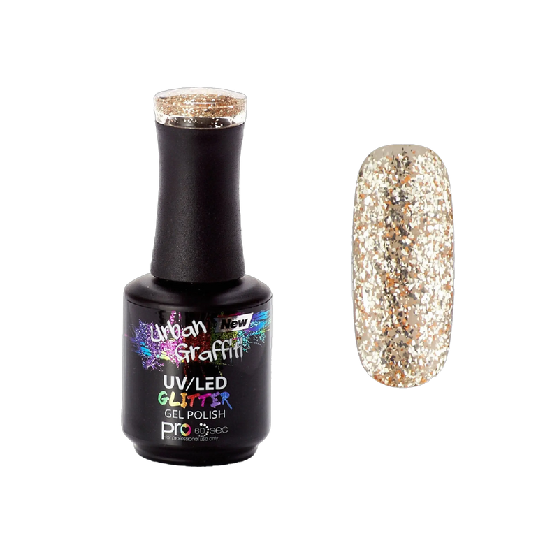 King Tut - UGGP-A0915 Urban Graffiti Guld Glimmer Gel Neglelak 15ml