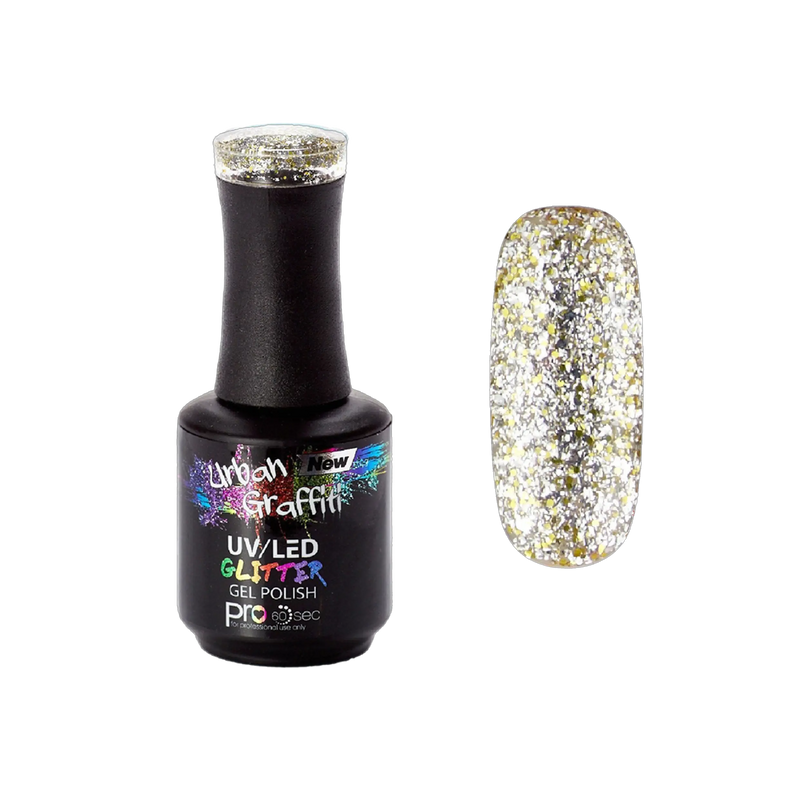 Star Dust - UGGP-A0906 Urban Graffiti Silver and Gold Glitter Gel Polish 15ml